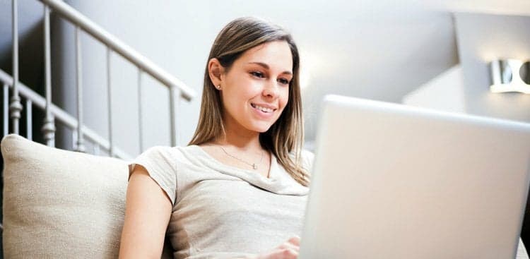 person typing