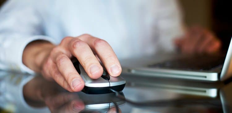 person on computer