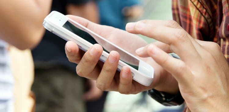 person on phone