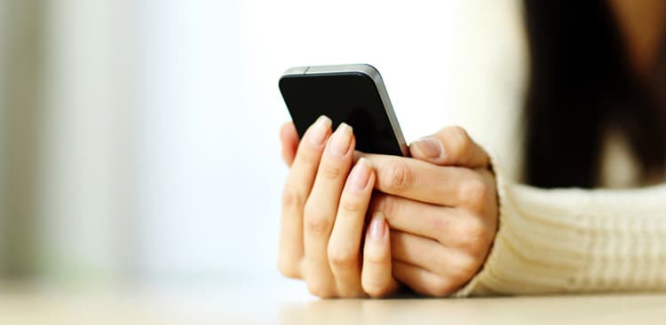 person holding phone