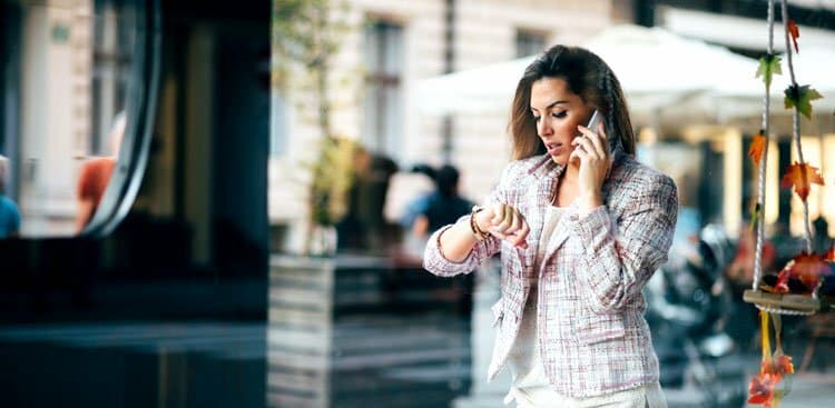 person on phone