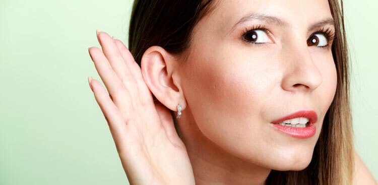 person listening