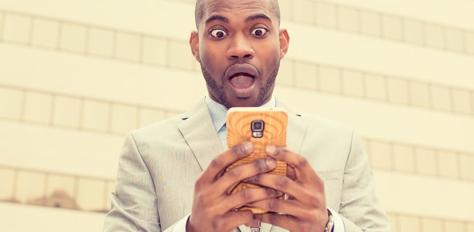 surprised man