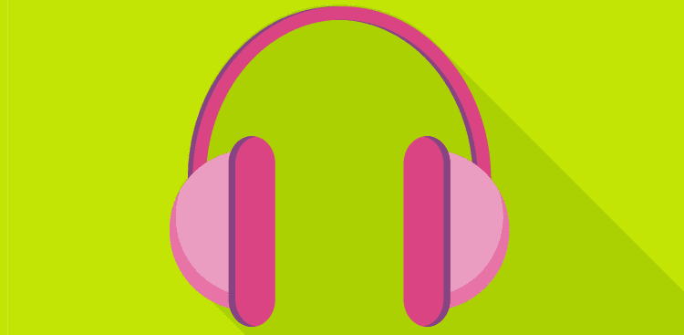 pink headphones