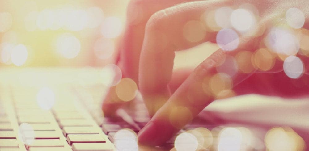 typing fingers