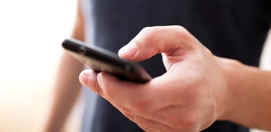 person using phone