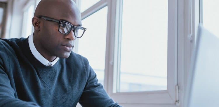 person on laptop