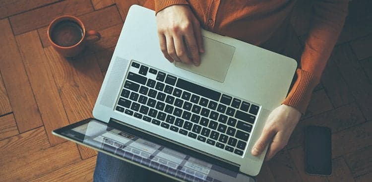 person on laptop