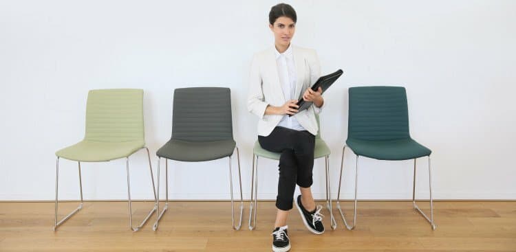 person waiting for an interview