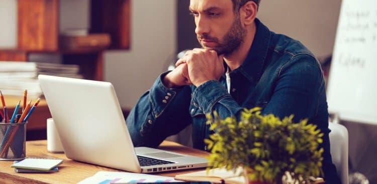 person working on a laptop