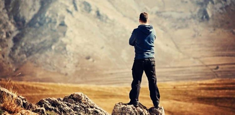 man at mountain