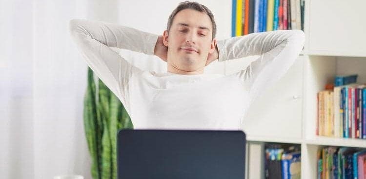 person contemplating email message