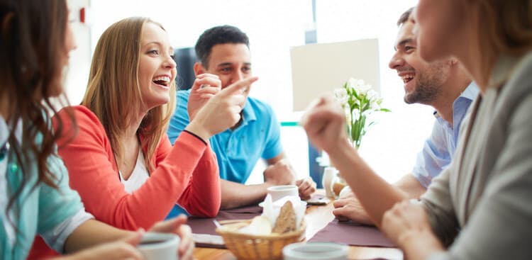 colleagues laughing
