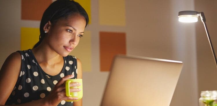 woman at desk