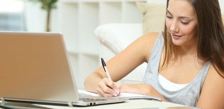 person taking notes