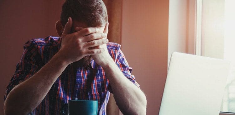 Photo of stressed man