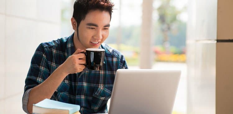 person studying
