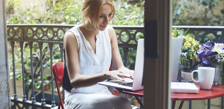 woman working
