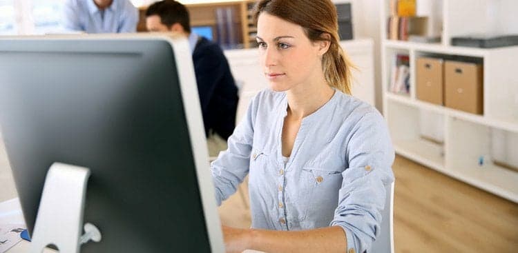 person working