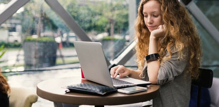 woman working