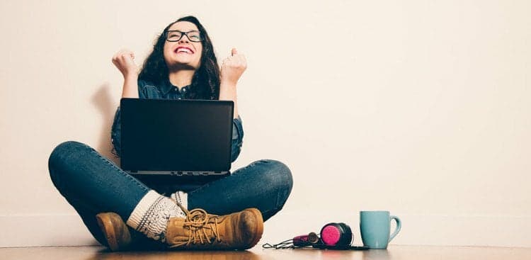 woman smiling