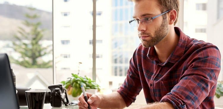 person working