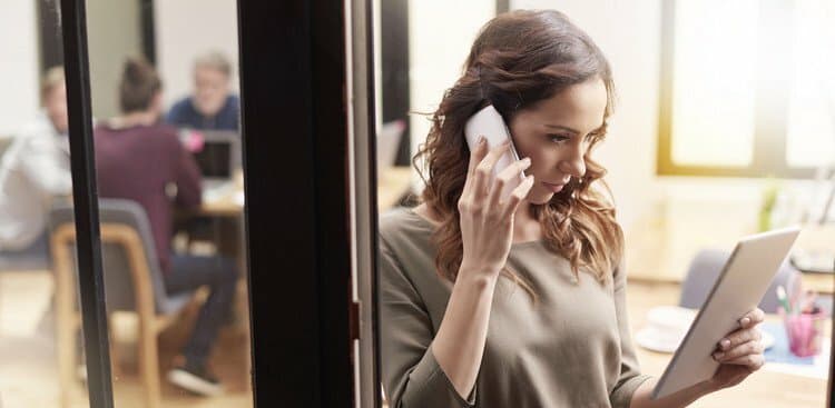 woman on phone