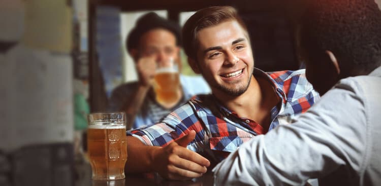 men drinking