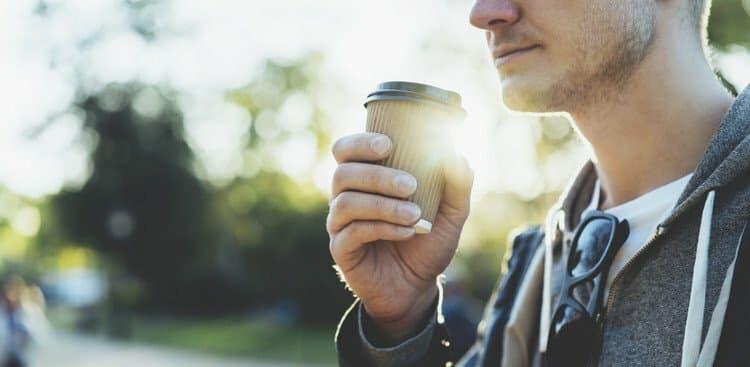 man with coffee