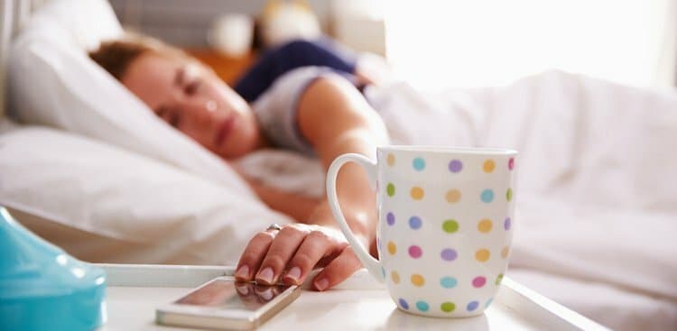 waking up