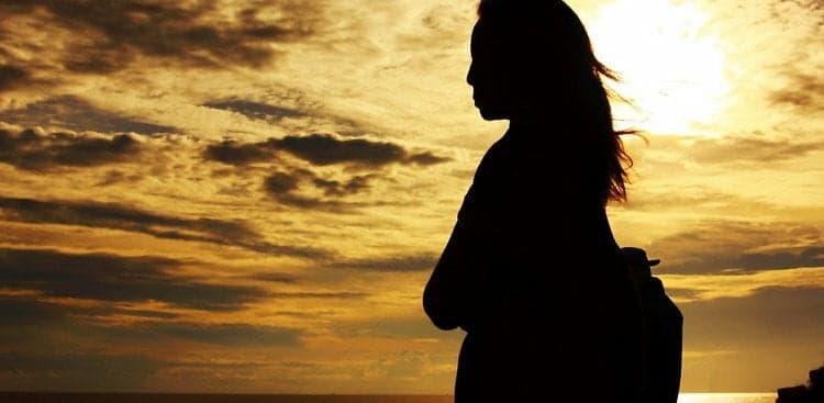 person standing alone