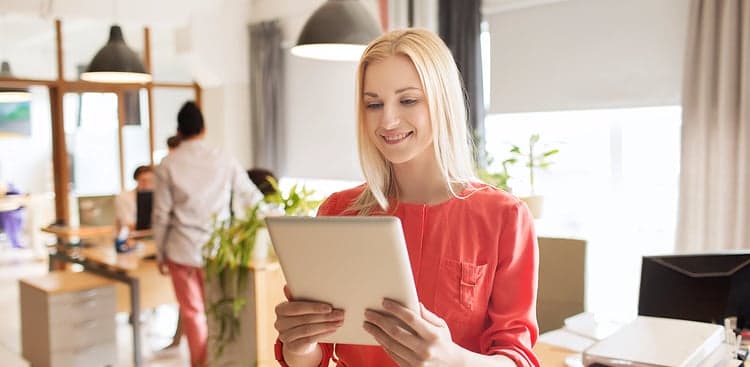 woman engaged at office