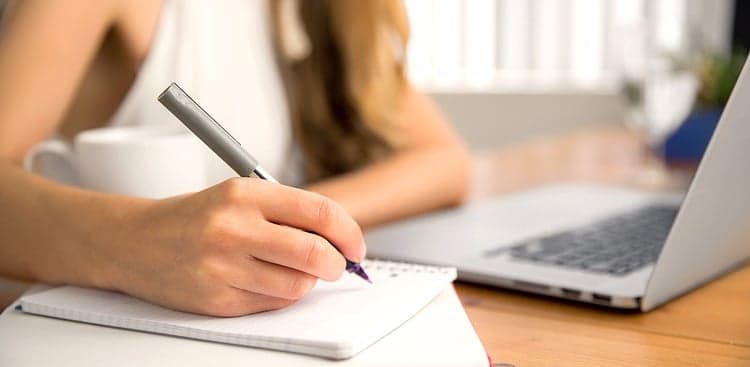 person writing