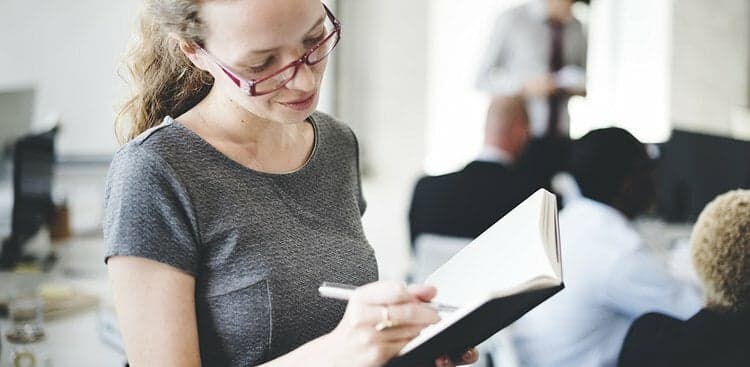 person taking notes