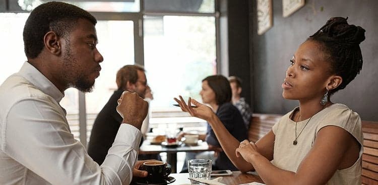 two people arguing