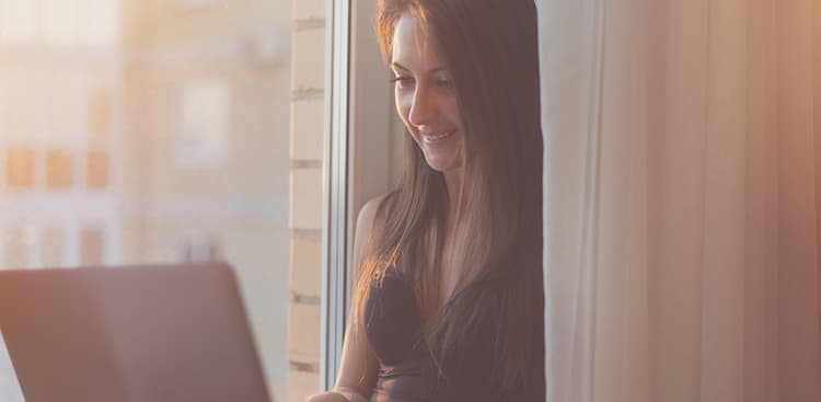 woman smiling