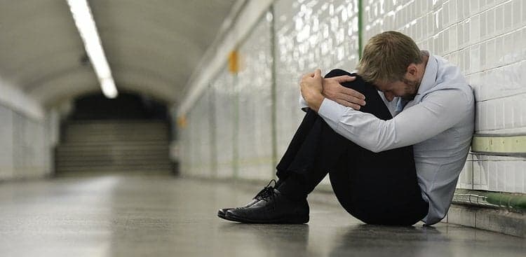 sad person