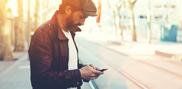 man on phone