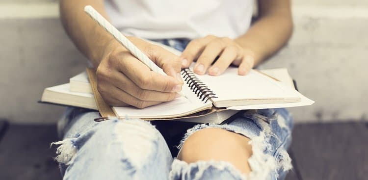 woman writing