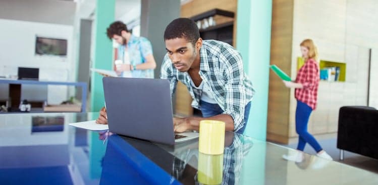 person at computer