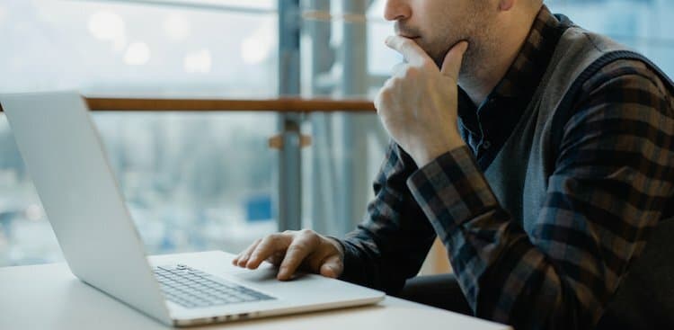 person on laptop