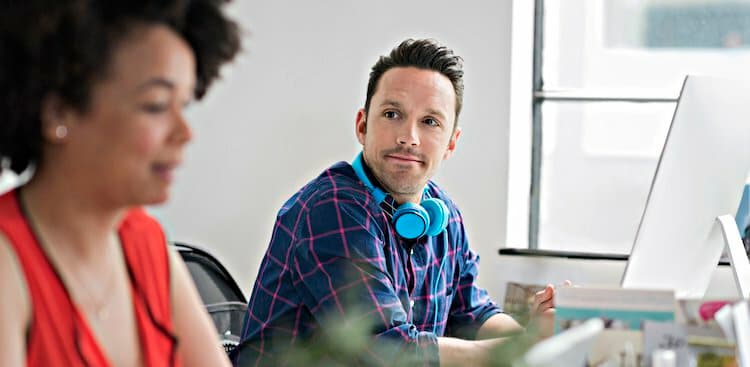 people at desk