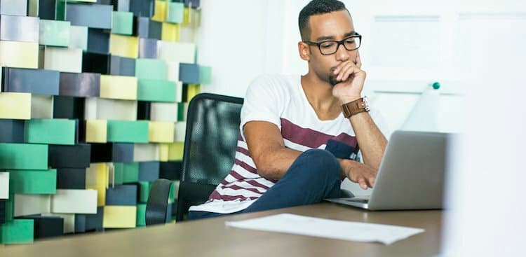 person on laptop