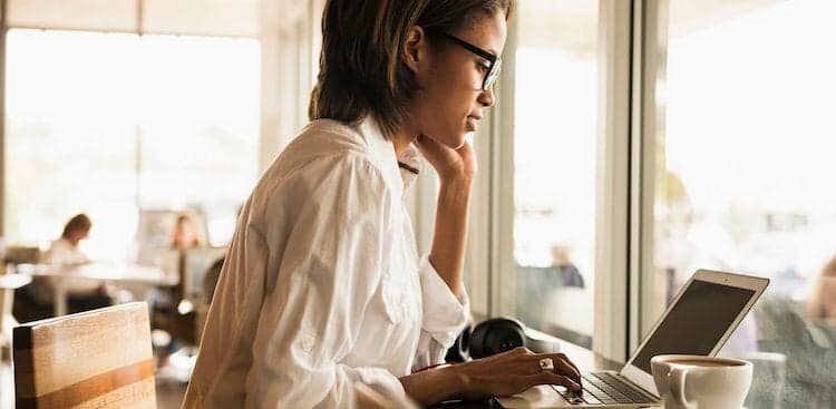 person on laptop