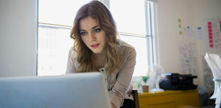 woman at computer