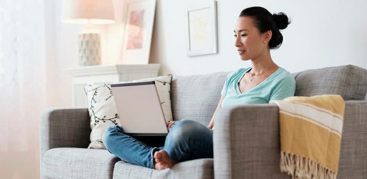 person on computer