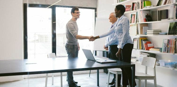 people in interview