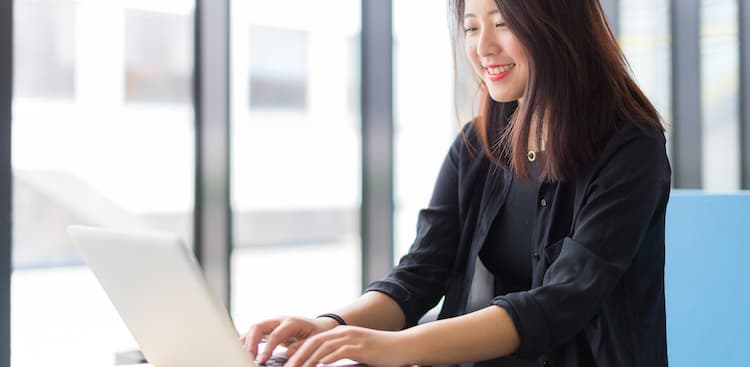 person on laptop