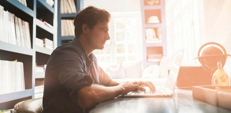 person on laptop