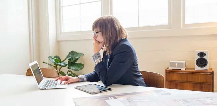 person at work